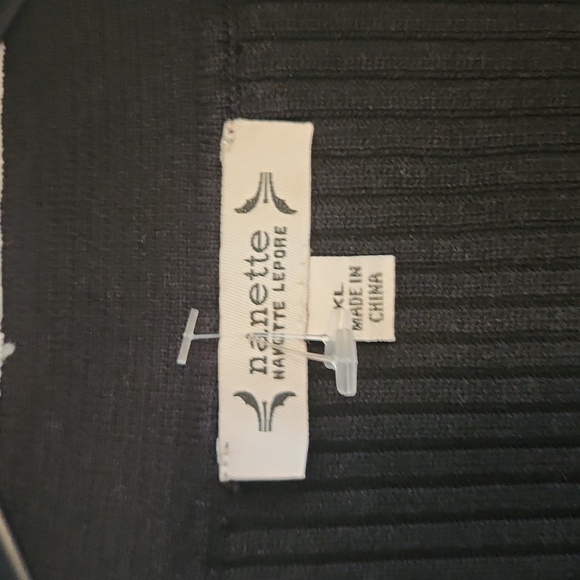 Nannette Black Midi Tiered Dress with White Lace Collar sz XL - Picture 3 of 11